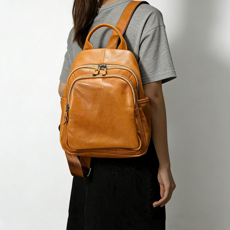 Lumera Camie ヌメ革リュック コーヒー