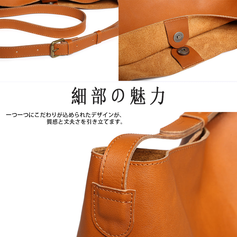 Lumera Elin A4対応マグネットショルダー ブラウン