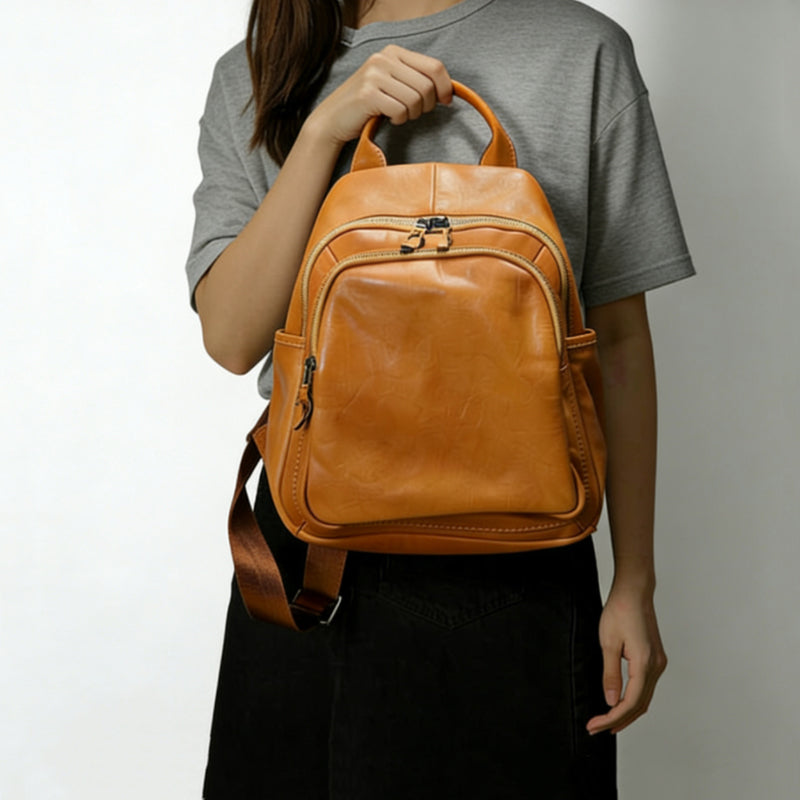 Lumera Camie ヌメ革リュック グリーン