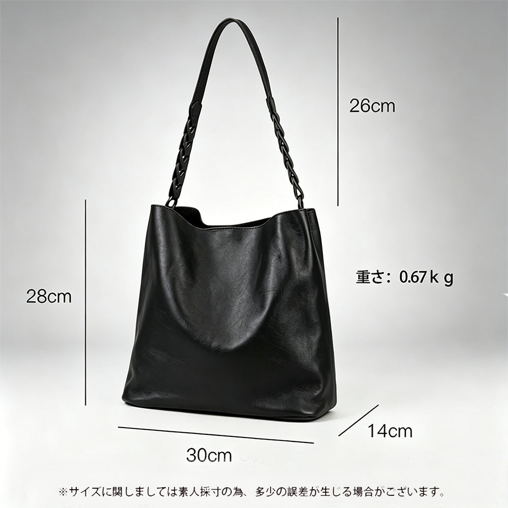 Lumera Coco 編み込みマグネットショルダー ブラック