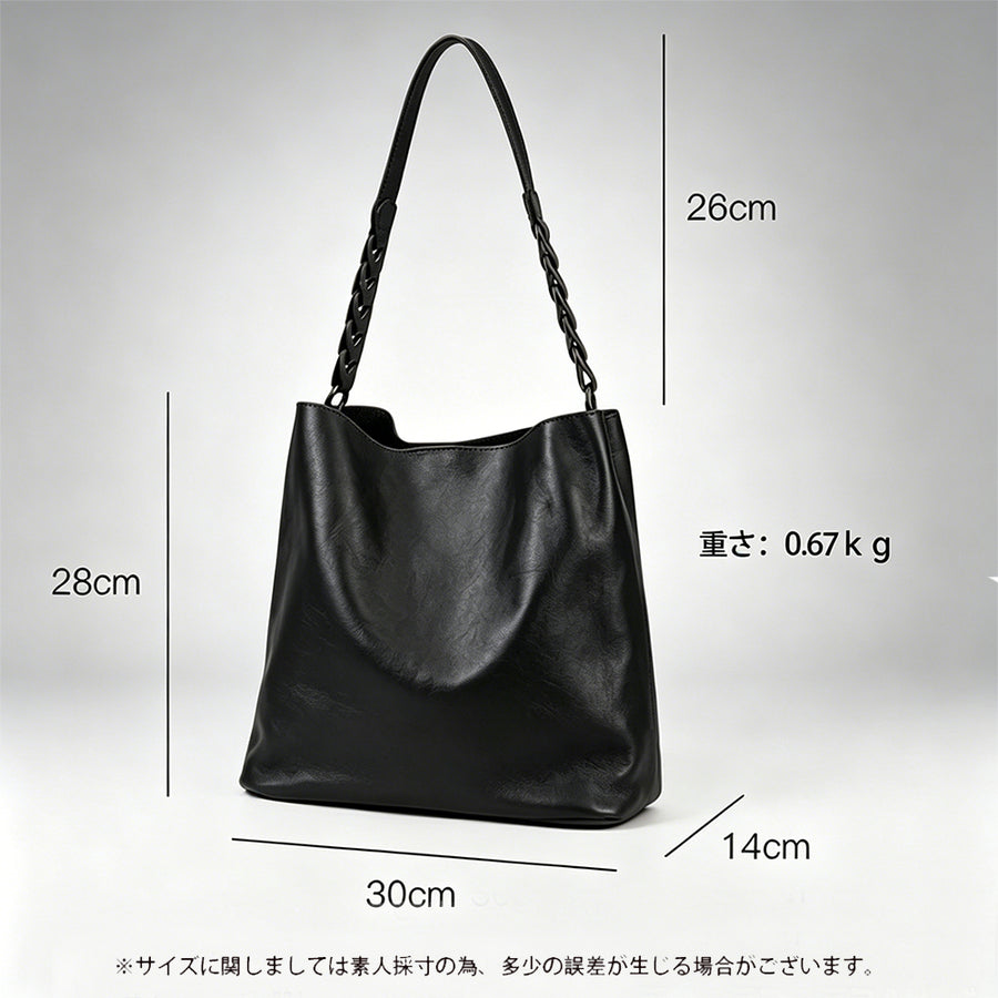 Lumera Coco 編み込みマグネットショルダー ブラック