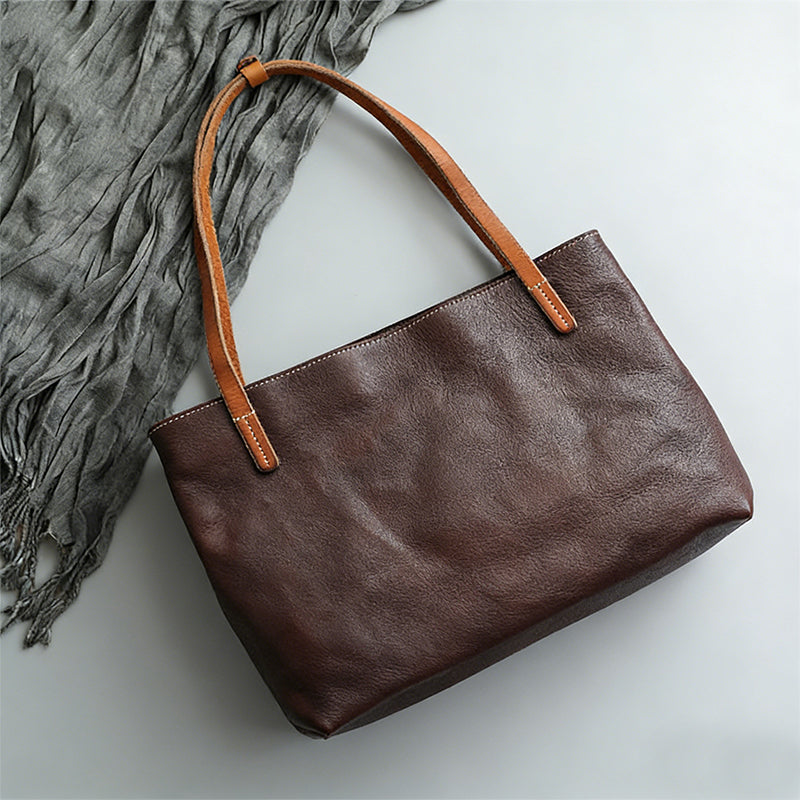 Lumera Nemu 本革トートバッグ ダークブラウン