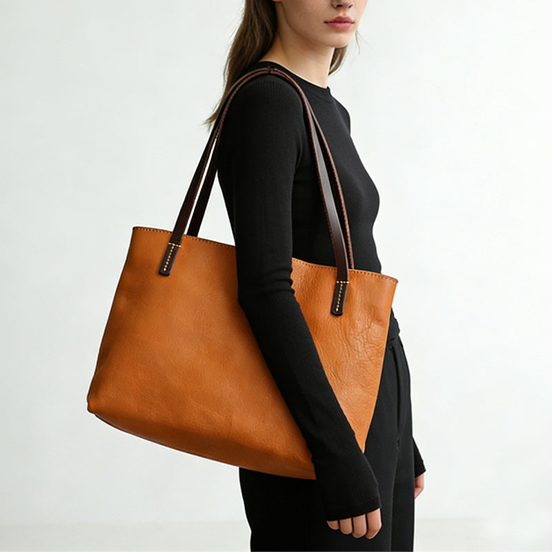 Lumera Nemu 本革トートバッグ キャメル