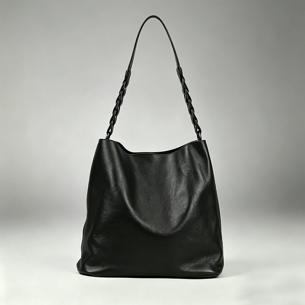 Lumera Coco 編み込みマグネットショルダー ブラック