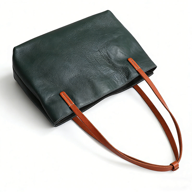 Lumera Nemu 本革トートバッグ グリーン