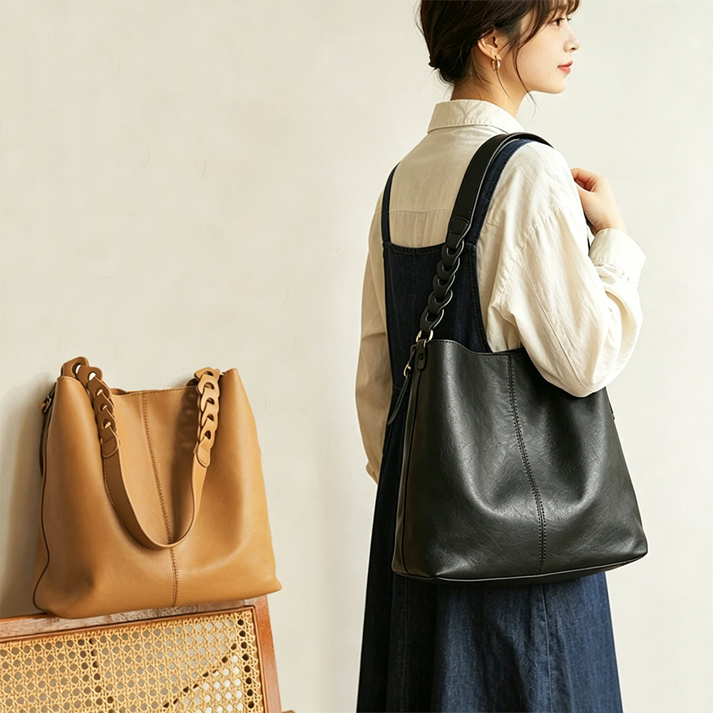 Lumera Coco 編み込みマグネットショルダー ブラック