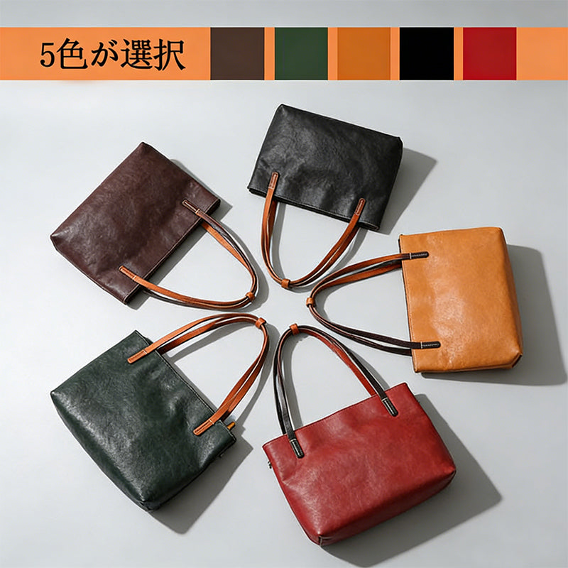 Lumera Nemu 本革トートバッグ キャメル