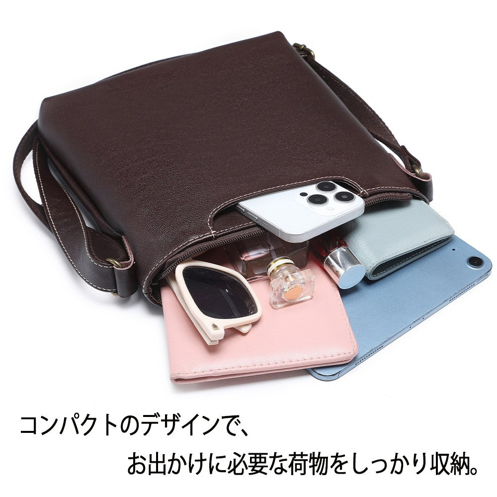 Lumera Sena 縦型ショルダー ダークブラウン