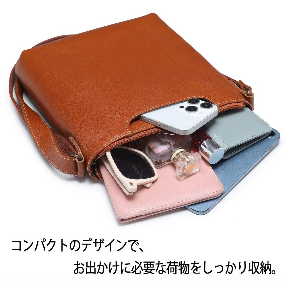 Lumera Sena 縦型ショルダー ブラウン